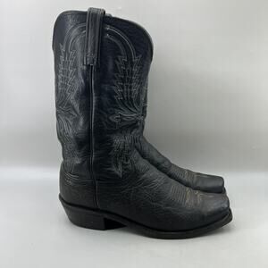 Lucchese 1883 Western Boots Men Size 10 EE Wide Cowboy Square Toe Oil Resistant